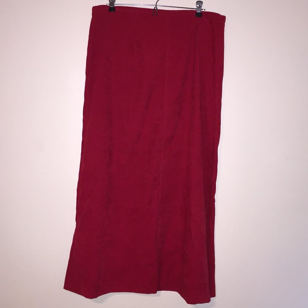 Full length straight RED skirt